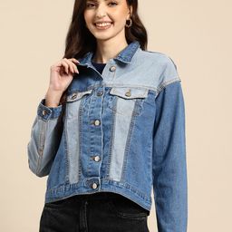 Mast & Harbour Drop-Shoulder Sleeves Trucker Denim Jacket-picture-21