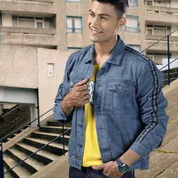 HIGHLANDER Men Camouflage Printed Denim Jacket-image-13
