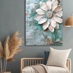 999Store Green & White Floral and Botanical Canvas Wall Art-image-9