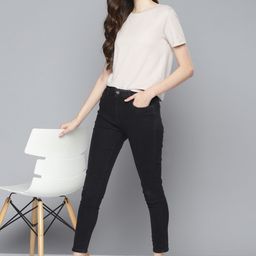 Mast & Harbour Women Black Skinny Fit Stretchable Jeans-picture-13