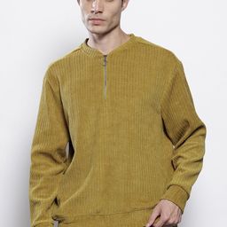 The Indian Garage Co Self Striped Corduroy Relaxed Fit Sweatshirt-image-24