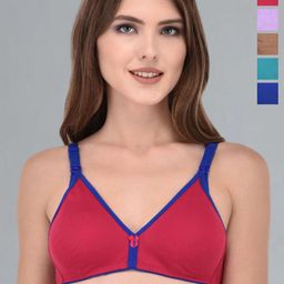 Fabme Women Pack Of 5 Non Padded Bra Medium Coverage-picture-48