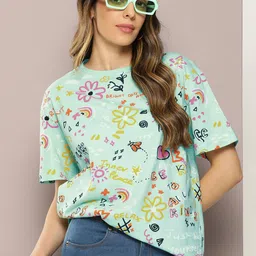 Kook N Keech Conversational Printed Drop-Shoulder Sleeves T-shirt-picture-15