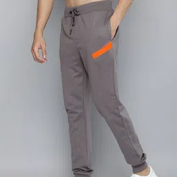 Flying Machine Men Grey Solid Mid-Rise Regular Joggers-image-68