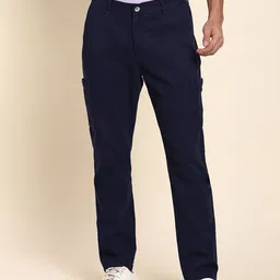 Dennis Lingo Men Mid Rise Plain Casual Cargos Trousers-image-41