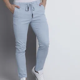 The Indian Garage Co Men Blue Slim Fit Chinos Trousers-image-46