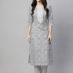 KALINI Women Ethnic Motifs Printed Kurta with Trousers-image-98