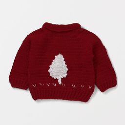 CHUTPUT Kids Red & White Cable Knit Sweater Vest-image-96