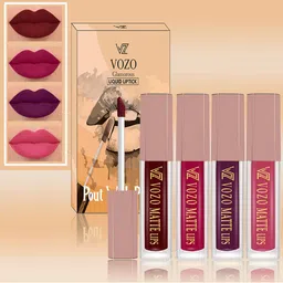 VOZO Matte Lips Set Of 4 Liquid Lipstick - 1.5ml Each-103-106-201-203-8