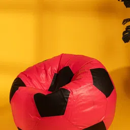 THREADVIBE LIVING Pink & Black Football Bean Bag With Beans-image-99