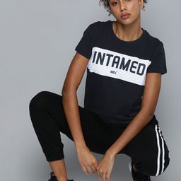 HRX by Hrithik Roshan Pure Cotton Typography Printed T-shirt-image-83