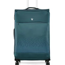RONCATO Teal-Blue Solid Soft-Sided Large Trolley Suitcase-image-37