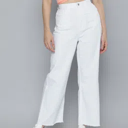 Flying Machine Women White Vintage Straight Fit High-Rise Jeans-picture-12