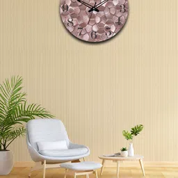 OLIVE TREE Purple Printed Analogue Contemporary Wall Clock-22