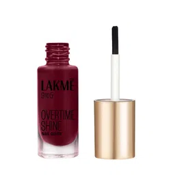 Lakme 9to5 Primer + Gloss Long-Lasting Quick-Dry Nail Color 6ml - Smokey Crimson-1