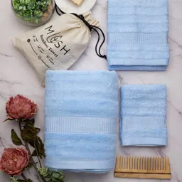 MUSH Pack of 3 Ultra Soft & Eco Friendly Bamboo Towel Set - 600 GSM-19