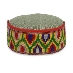 Vastraa Fusion Unisex Purple & Green Embroidered Beanie-image-38