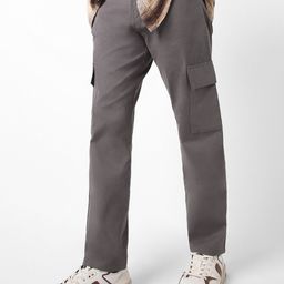 Urbano Fashion Men Regular Fit Solid Cargo Chino Pant with 6 Pockets Stretchable-image-6