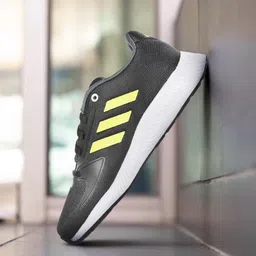 ADIDAS Kids Black & Yellow RUNFALCON 2.0 K Running Shoes-40