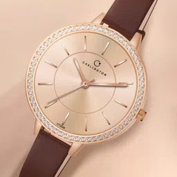 CARLINGTON Women Embellished Dial Analogue Watch-Iconic 2046 Brown-18