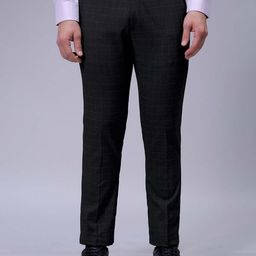 The Indian Garage Co. X Luxe Men Checked Slim Fit Trousers-image-72