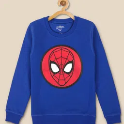 Kids Ville Spiderman featured Blue Sweatshirt for Boys-image-24