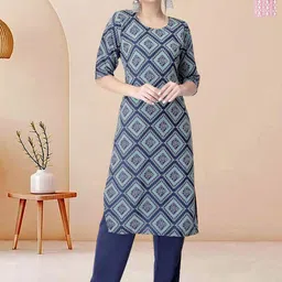 Moda Rapido Pack of 2 Printed Straight Kurta with Trousers-image-29