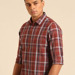 Being Human Slim Fit Checked Pure Cotton Casual Shirt-image-85