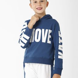 KATE & OSCAR Girls Navy Blue Printed Hooded Sweatshirt-image-27