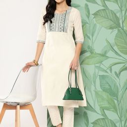 Libas Ethnic Motifs Sequins Yoke Design Straight Kurta-picture-8
