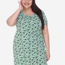 IN Love Floral Printed Cotton Longline Lounge T-Shirts-image-16