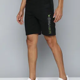HRX by Hrithik Roshan Men Black Typography Printed Shorts-image-44