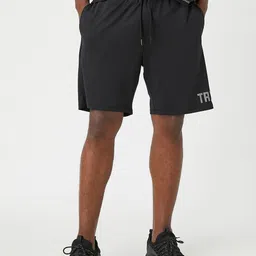 Koton Men Black Solid Reflective Details Sports Shorts-image-21