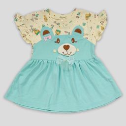 Babys Day Girls Printed Pure Cotton Fit & Flare Dress-picture-39