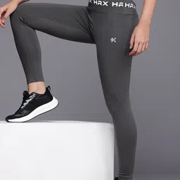 HRX by Hrithik Roshan Brand Logo Printed Rapid-Dry Running Tights-picture-22