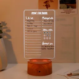 Personalized Task Master LED Lamp With Wooden Base image 2