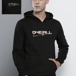 The Indian Garage Co Men Black Printed Hooded Sweatshirt-picture-30