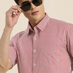 Hancock Pinstripes Pure Cotton Slim Fit Formal Shirt-picture-17
