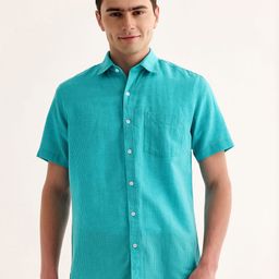 Red Flame Vertical Striped Cotton Linen Casual Shirt-image-56
