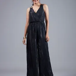 20Dresses V-Neck Double Strap Shimmer Basic Jumpsuit-picture-22