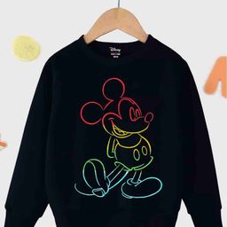 KUCHIPOO Boys Mickey Mouse Printed Fleece Sweatshirt-image-110