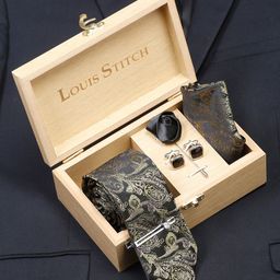 LOUIS STITCH Men Italian Silk Necktie Accessory Gift Set-picture-18
