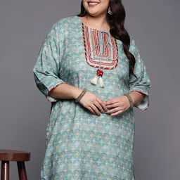 Varanga Plus Size Women Ethnic Motifs Printed Gotta Patti Kurta-picture-40