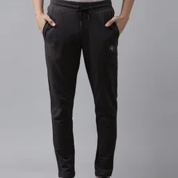 Van Heusen Flex Men Charcoal Grey Melange Sports Track Pants-picture-30