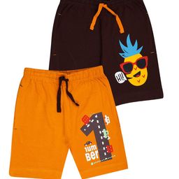 KYDA KIDS Pack of 2 Boys Multicoloured Printed Shorts-11
