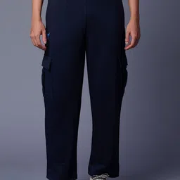 GO DEVIL Men Relaxed Loose Fit High-Rise Cargos Trousers-image-64
