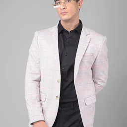 Crimsoune Club Checked Single-Breasted Slim-Fit Blazer-picture-30