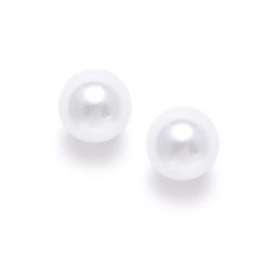 Carlton London 18kt Gold Plated Circular Pearl Studs & Necklace Set image 2