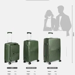WROGN Unisex Set of 3 Hard Shell Trolley Suitcases image 3
