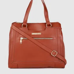 Caprese Rust Structured Handheld Bag image 4